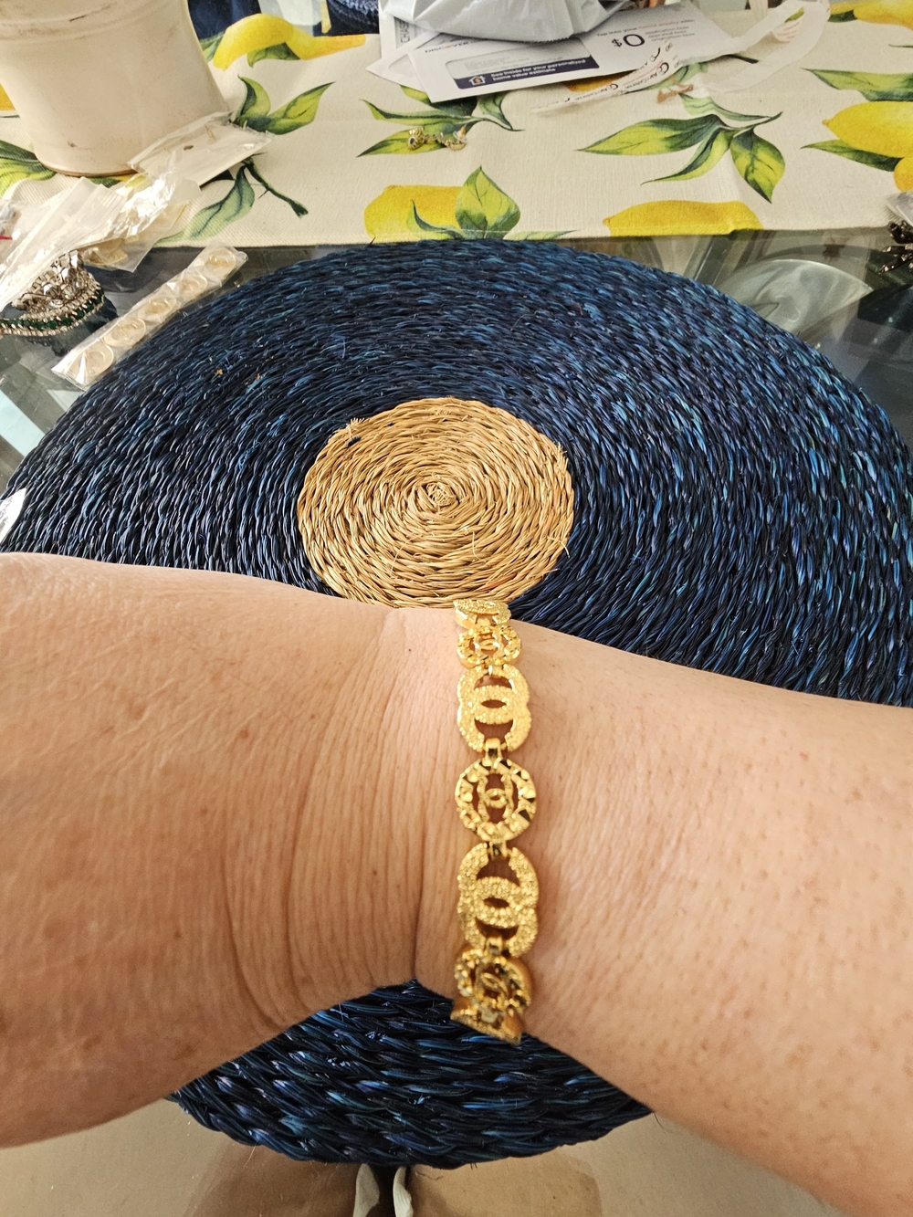 Gold Link Circle Bracelet - Women Jewelry